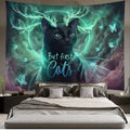 Axyaa Smart Cat Mandala Macrame Tapestry - Bohemian House Decor