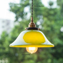 Axyaa Green Glass LED Pendant Lights with Copper Finish