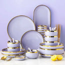 Axya Quality Ceramic Dinner Plate Set for Home and Restaurant