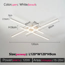 Axyaa Black Chandelier Square LED Ceiling Lamp - Nordic Minimalist Creative Strip Lights