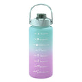 Axyaa Gradient Color Sports Water Bottle with Straw and Handle