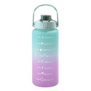 Axyaa Gradient Color Sports Water Bottle with Straw and Handle
