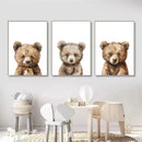 Teddy Bear Nursery Wall Art Print Canvas Painting Kids Room Decor Axyaa