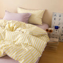 Axyaa Solid Color Shell Bedding Set - Embroidered Student Dorm Four Piece Suit