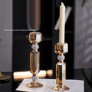 Axyaa Crystal Candlestick Nordic Light Luxury for Dining Table and Wedding Party