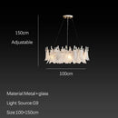 Axyaa French Crystal Chandelier: Misty Artistic Lighting Fixture for Elegant Living Spaces