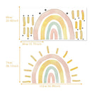 Axyaa Boho Sun Nursery Wallpaper Stickers Rainbow Kids Bedroom Decor