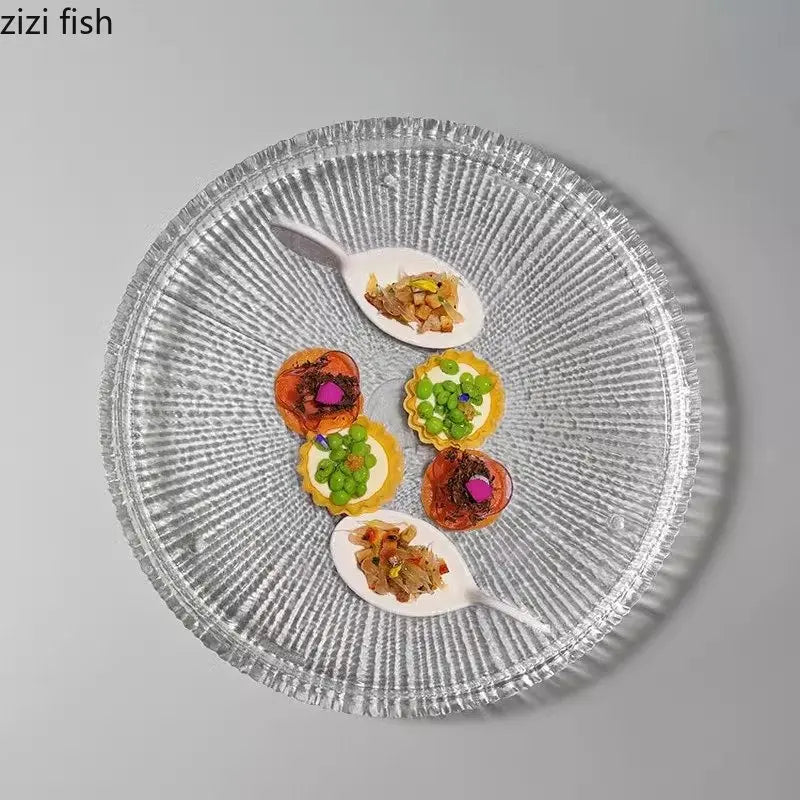 Axya Clear Glass Dinner Plate Set of 4