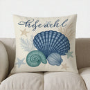 Axyaa Seashells Starfish Beach Pillow Cover for Sofa Bedroom Car