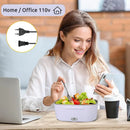 Axyaa Electric Lunch Box Stainless Steel Food Warmer 220V 110V 12V 24V EU US Plug