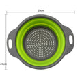 Axyaa Silicone Collapsible Drain Basket: Kitchen Tool for Washing Vegetables & Fruits