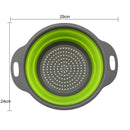 Axyaa Silicone Collapsible Drain Basket: Kitchen Tool for Washing Vegetables & Fruits