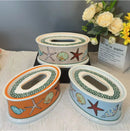 Axyaa Shell Ceramic Tissue Box: Modern Home & Hotel Paper Holder