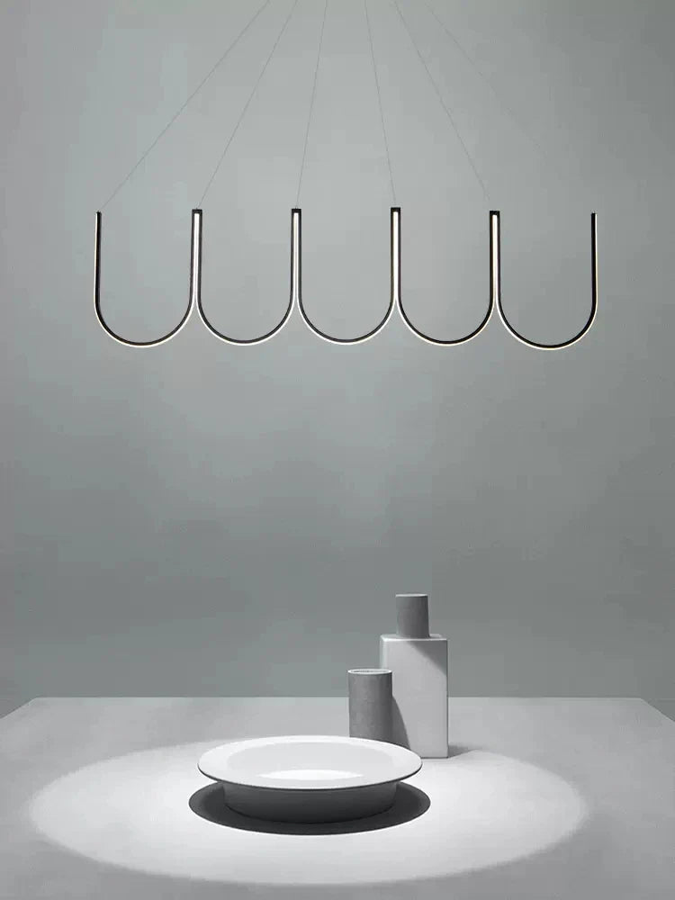 Axyaa Nordic Minimalism LED Chandelier Aluminium Pendant Light for Living Room
