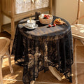 Axyaa Lace Tablecloth - White Retro French Cover for Tables