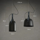 Axyaa Industrial Vintage Pendant Lights Leather Belt E27 LED Luminaire