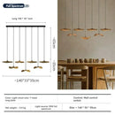 Axyaa Retro Wood Staircase Island Pendant Light