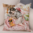 Axyaa Fairy Tale World Pillowcase: Cartoon Pattern Decor for Living Room or Children's Room