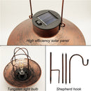 Axya Retro Solar LED Oil Lamp: Portable Flickering Flameless Lantern for Outdoor Decor