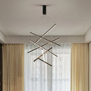 Axyaa LED Ceiling Chandelier: Modern Stair Indoor Lighting Fixture for Home Decoration