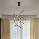 Axyaa Modern LED Stair Ceiling Chandelier: Stylish Indoor Lighting Fixture for Home, Hotel, Bedroom
