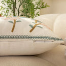 Axyaa Floral Geometric Embroidery Cushion Cover for Stylish Living Room Decor