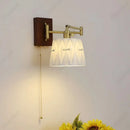 Axyaa Ceramic Rocker Wall Lamp LED New Retro Bedroom Decor Lighting