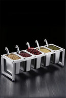 Axya Buffet Pan with Rack Serving Bowl, Buffet Basin & Seasoning Tray