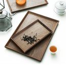 Axyaa Wooden Tea & Snack Tray - Walnut Finish