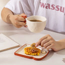 Axyaa Ceramic Bread Coffee Mug Set with Saucer - Big Easy Drinking Cups