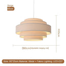 Axyaa White Fabric Pendant Light Japan Cloth Chandelier