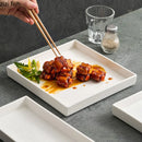Axya Textured Ceramic Square Plate for Molecular Cooking and Specialty Tableware