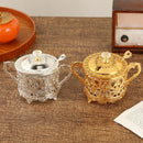 Axyaa Metal Court Sugar & Seasoning Jar Set - Creative Hollow Design Kitchen Storage Jar
