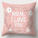 Axyaa Mother's Day Flower Pillowcase Set, 17.7"*17.7", Single-sided Print