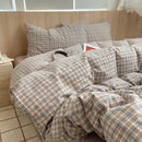 Axyaa Nordic Pink Stripes Cotton Duvet Cover 150x200 Girl's Room Comforter Set