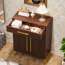 Axyaa Shoe Cabinet: Modern 20-Pair Shoe Storage with Drawer and Shelves