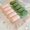 Axyaa Kawaii Cat Cable Organizer Frosted Desk Storage Box With Lids