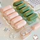 Axyaa Kawaii Cat Cable Organizer Frosted Mini Desk Storage Box With Lids