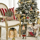 Axyaa Winter Holiday Stripes Pillow Covers