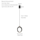 Axyaa LED Ring Pendant Light, Modern Bedroom Living Room Lighting Fixture