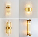 Axyaa Modern Gold Crystal LED Wall Sconce for Home Decor