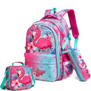 Axyaa Kids Backpack Set with Lunch Box and Pencil Case for Ages 8-10