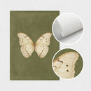 Retro White Butterfly Moody Wall Art Print by Axyaa - Gothic Country Style Butterfly Art