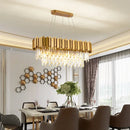 Axyaa Silver Crystal Chandelier: European Classic Pendant Light for Home Decor