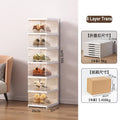 Axyaa Drop Front Shoe Storage Box Organizer Cabinet Rack
