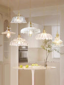 Axyaa Multi-Color Glass Pendant Light: 23 Shapes Hanging Lamp for Kitchen & Dining