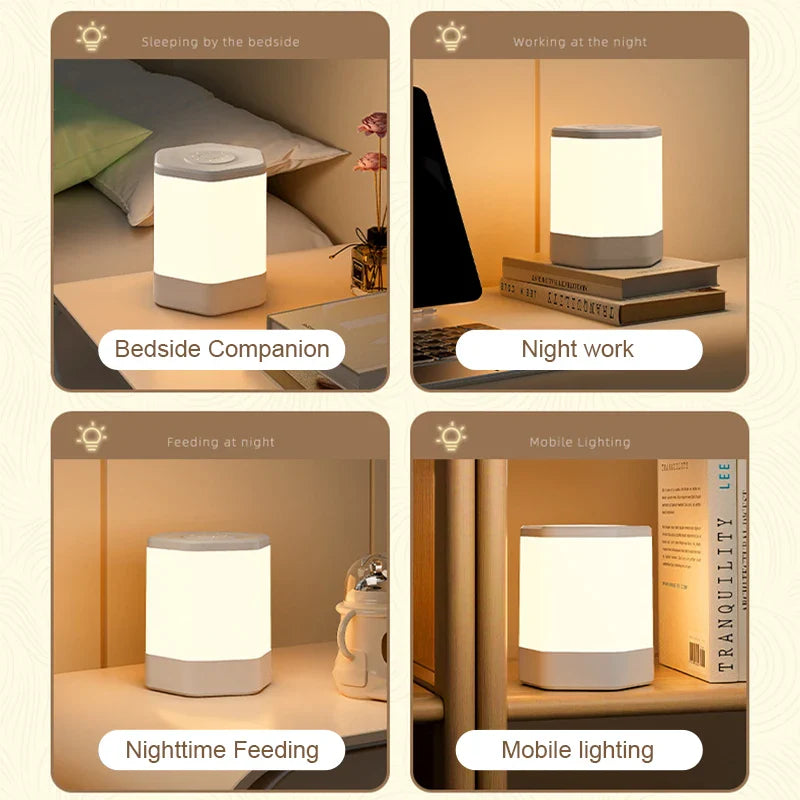 Axya USB LED Night Light with Human Touch Control for Bedroom Bedside Table