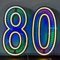 Axyaa Starry Sky Neon Number Sign Double-Sided Light for Party Decor
