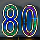 Axyaa Starry Sky Neon Number Sign Double-Sided Light for Party Decor
