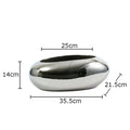 Axyaa Ceramic Circular Vase Minimalist Desk Decor Aesthetic Floral Flower Arrangement